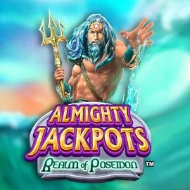 Official Jackpots logo: Almighty Jackpots – Realm of Poseidon by Novomatic at Fugu Casino
