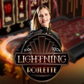 Lightning Roulette logo – Live Casino by Evolution at Fugu Casino